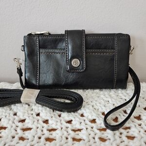 NWT Relic Vicky Checkbook Wallet Black Coffee